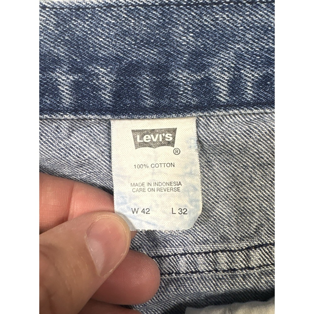 VTG 2001 Levis 560 Jeans Mens 42x32 Medium Wash Blue Loose Tapered Denim Y2K - Picture 14 of 16